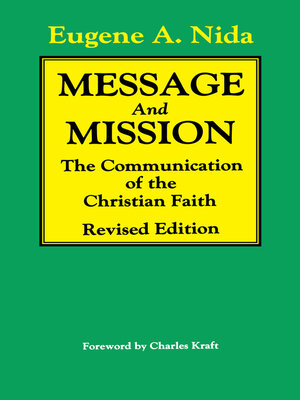 cover image of Message and Mission (Revised Edition)